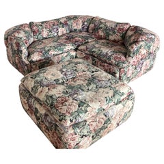 Alberto Rosselli for Saporiti Confidential Corner Sofa in original floral fabric
