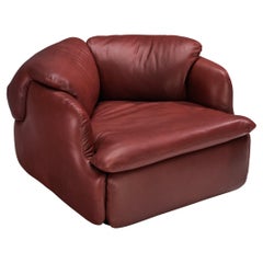 Alberto Rosselli for Saporiti 'Confidential' Lounge Chair in Leather