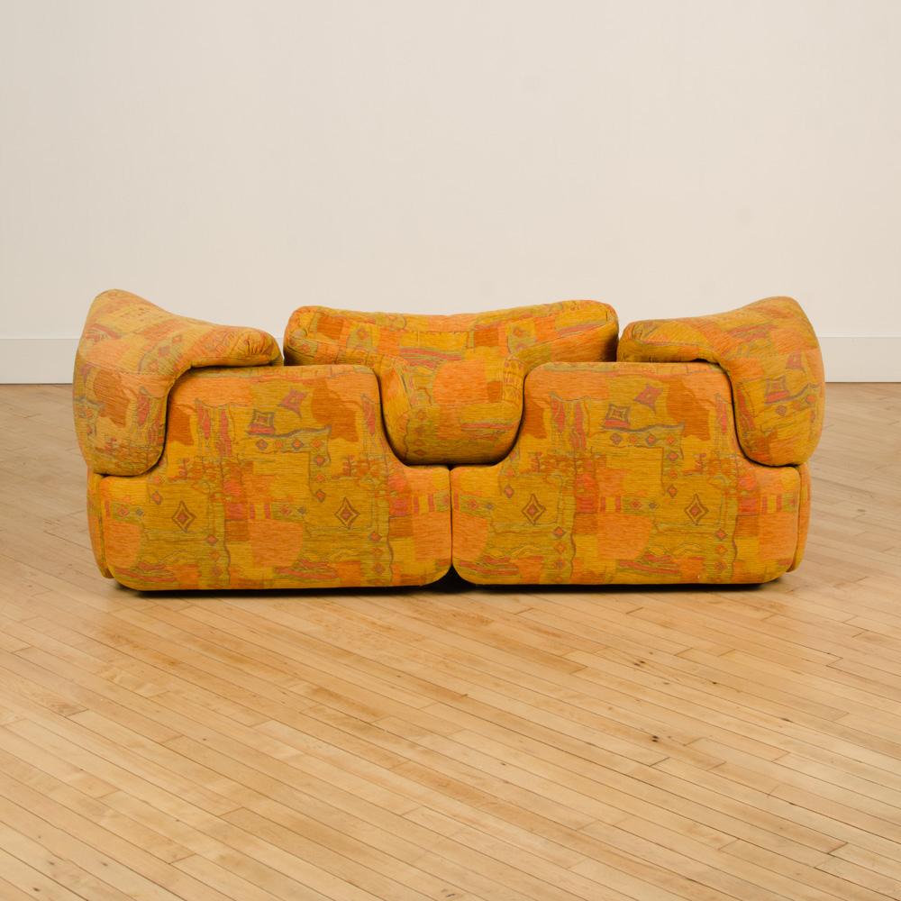 Late 20th Century Alberto Rosselli for Saporiti, “Confidential” Two-Seat Sofa, 1970s