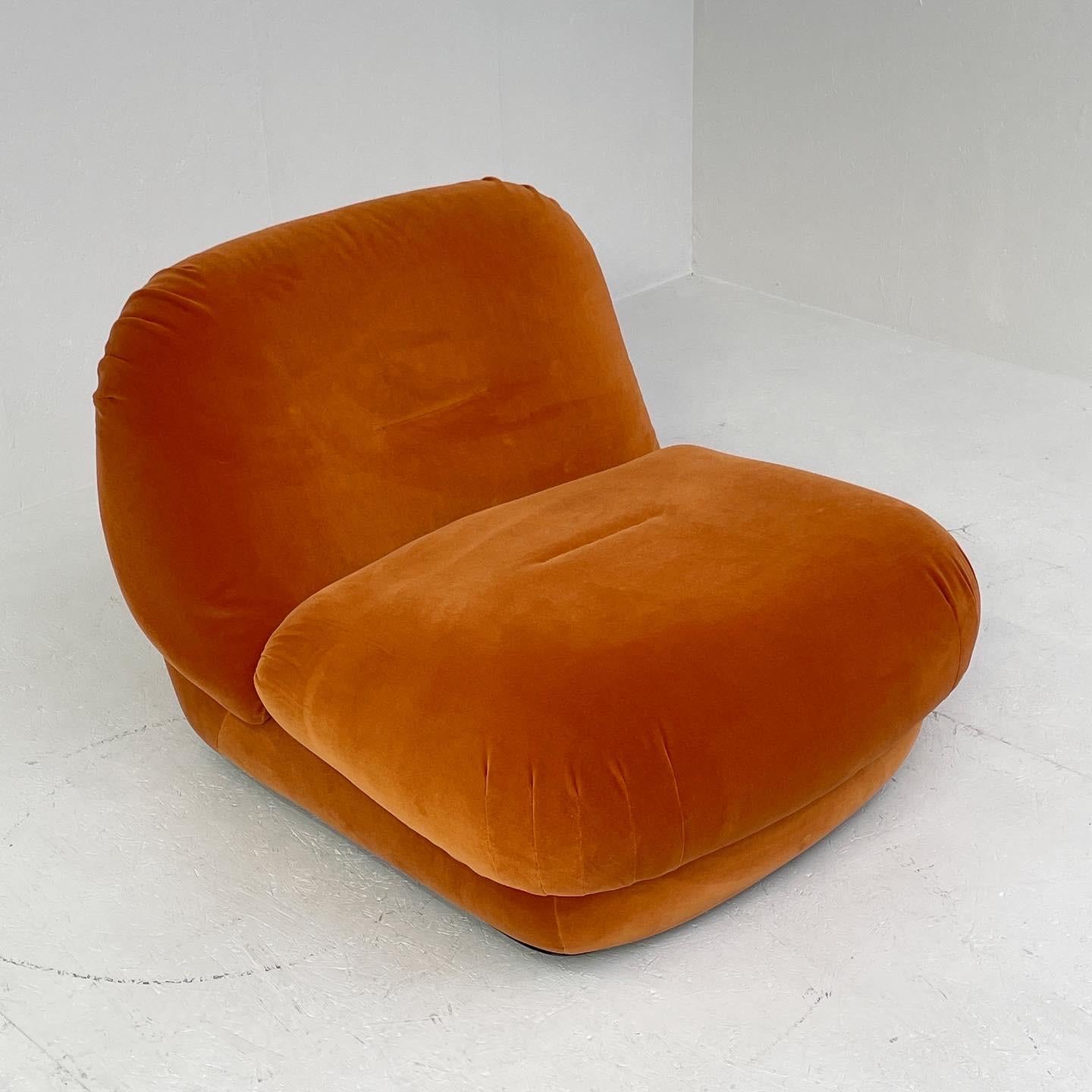 Alberto Rosselli for Saporiti, 'Maxijumbo' lounge chairs, italy, 1970s 1