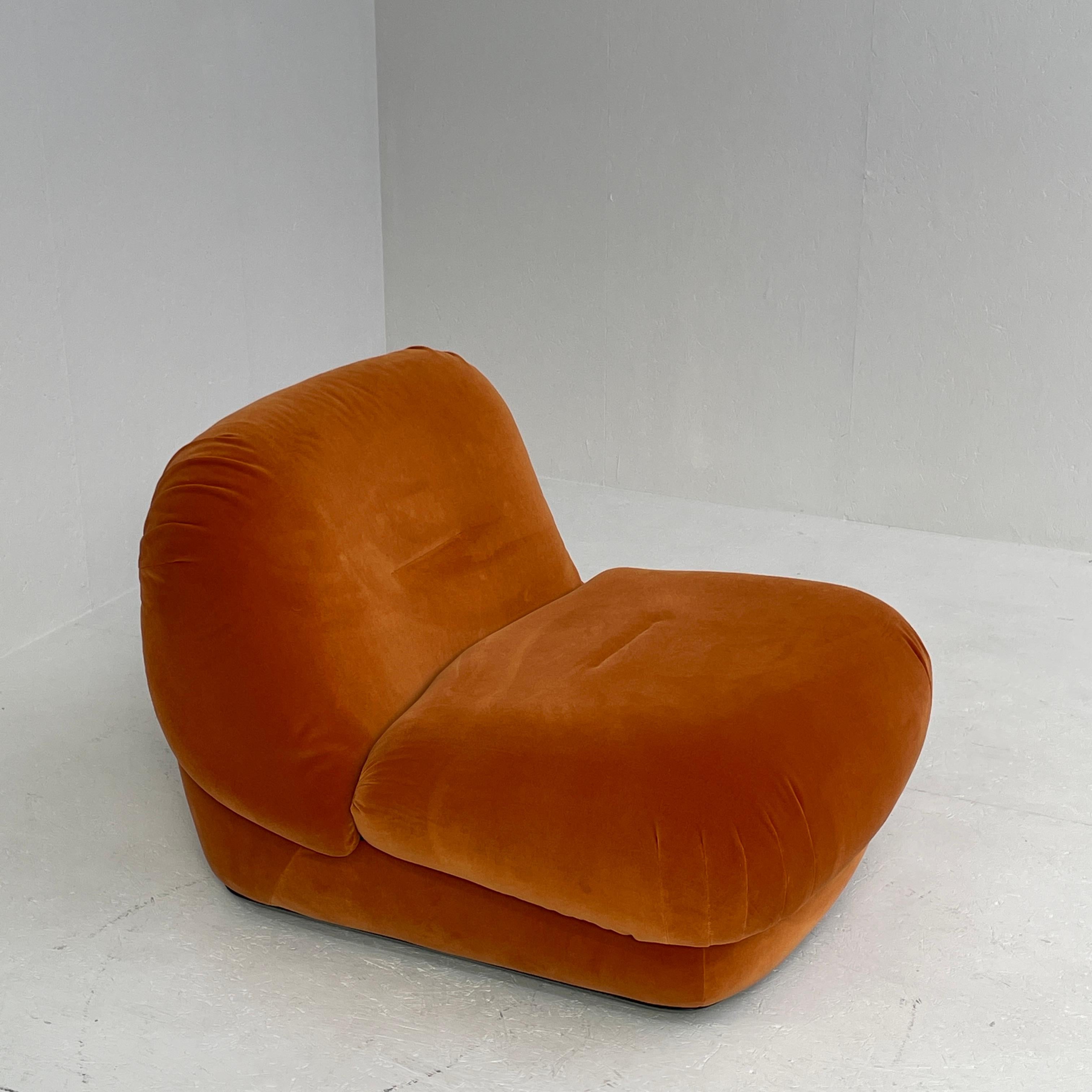 Alberto Rosselli for Saporiti, 'Maxijumbo' lounge chairs, italy, 1970s 3