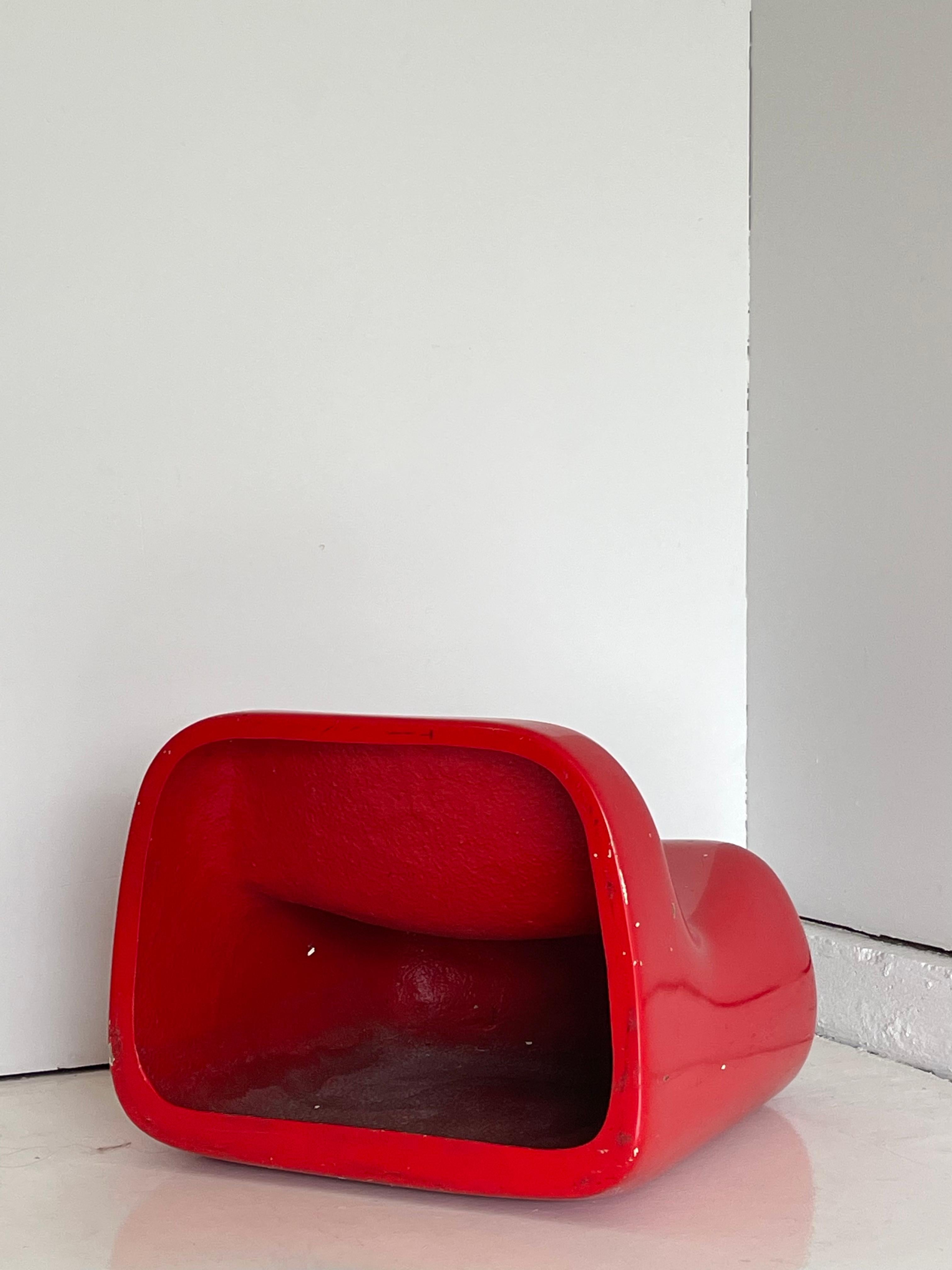 Space Age Alberto Rosselli Jumbo Chair, Saporiti, Italy 1968 For Sale