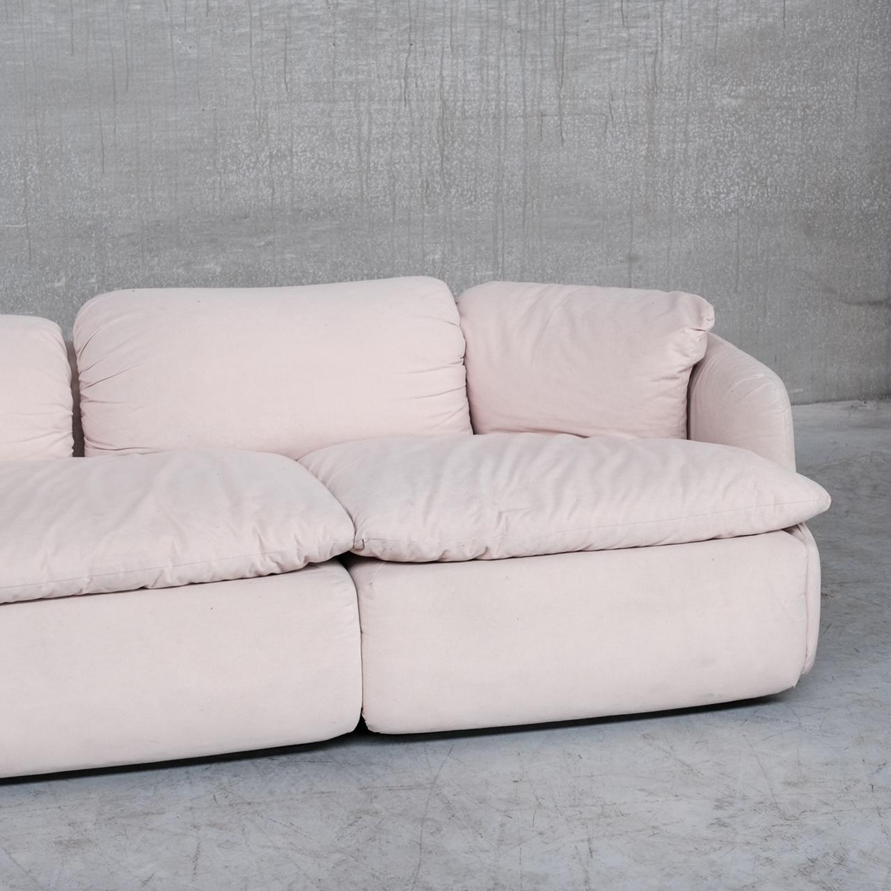 Late 20th Century Alberto Rosselli Mid-Century 'Confidential' Three Seater Sofa for Saporiti