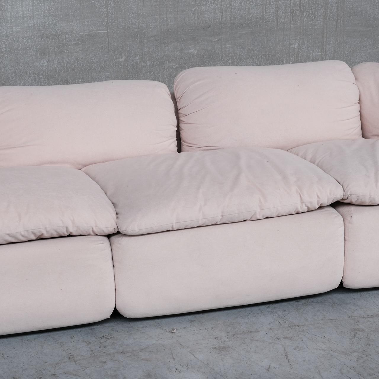 Fabric Alberto Rosselli Mid-Century 'Confidential' Three Seater Sofa for Saporiti