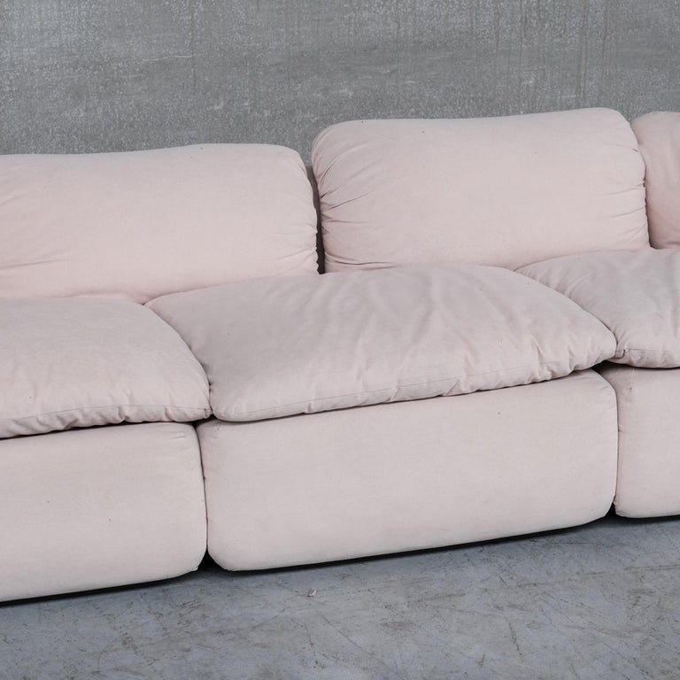 Fabric Alberto Rosselli Mid-Century 'Confidential' Three Seater Sofa for Saporiti For Sale