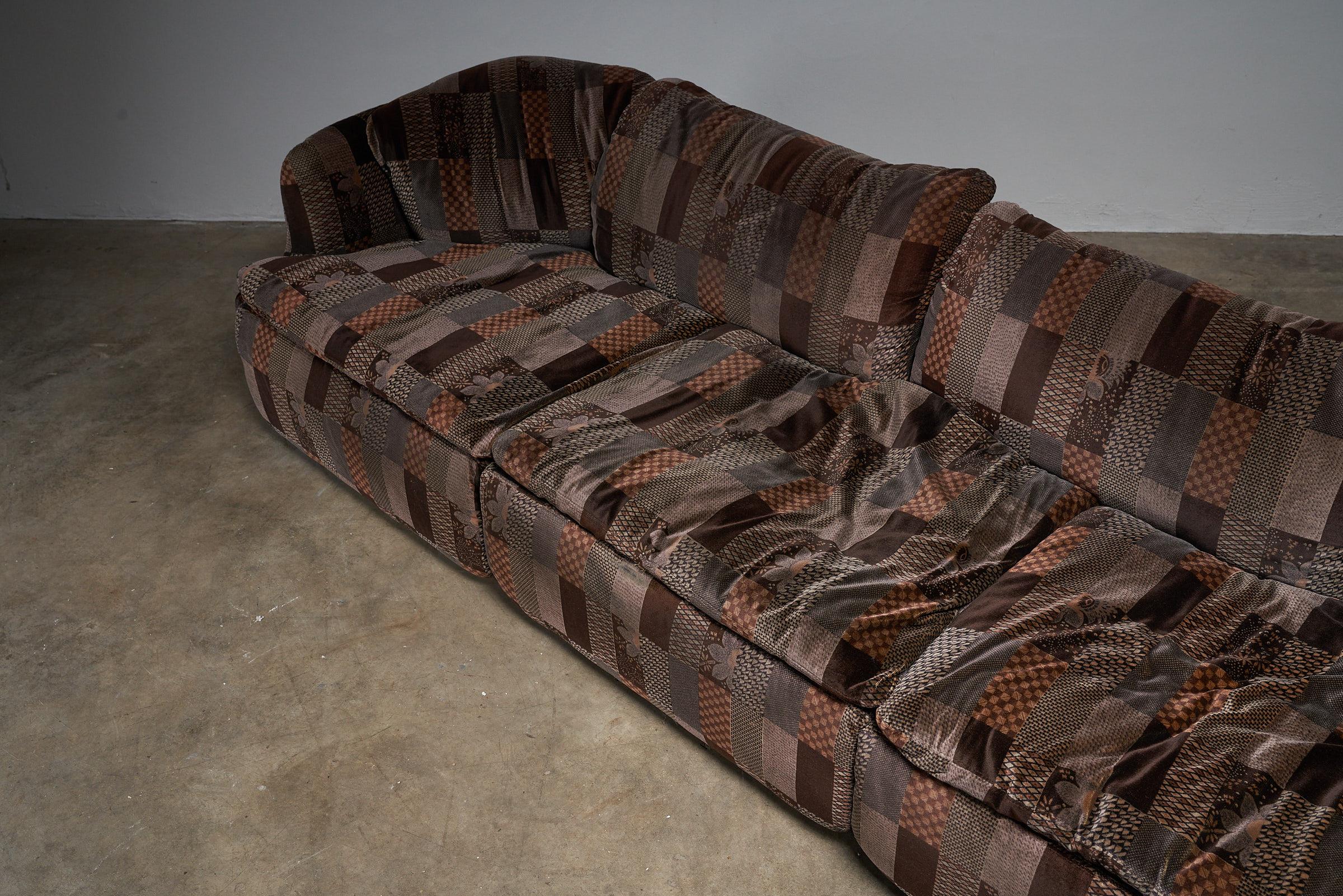 Alberto Rosselli, Saporiti Confidential sofa 3 seater (2- & 1 Seater) In Fair Condition In Mortsel, BE