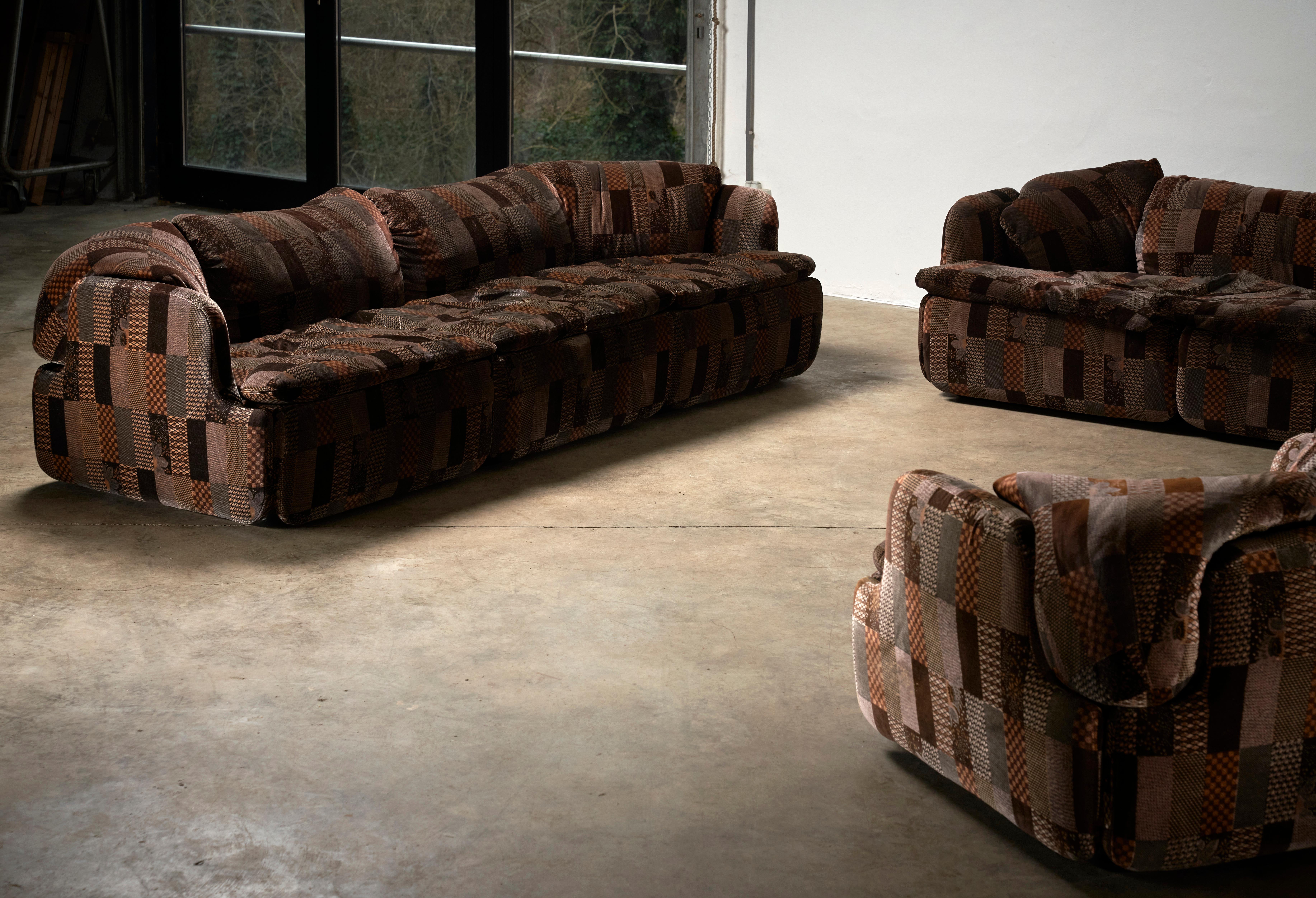 Mid-Century Modern Alberto Rosselli, Saporiti Confidential sofa set  For Sale