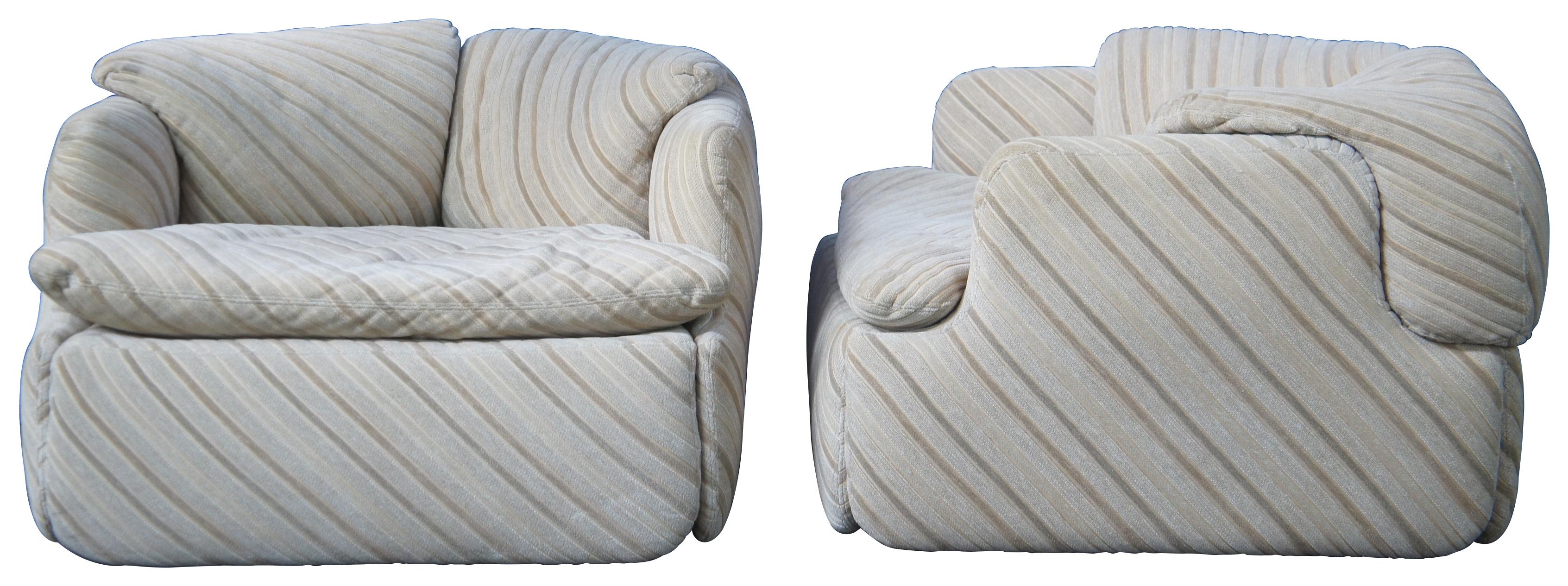Post-Modern Alberto Rosselli Saporiti Italia Post Modern Confidential Club Lounge Chairs MCM