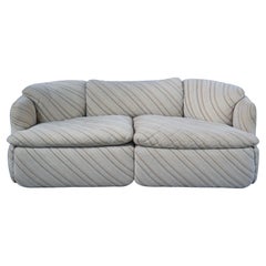 Vintage Alberto Rosselli Saporiti Italia Post Modern Confidential Lounge Sofa Couch MCM