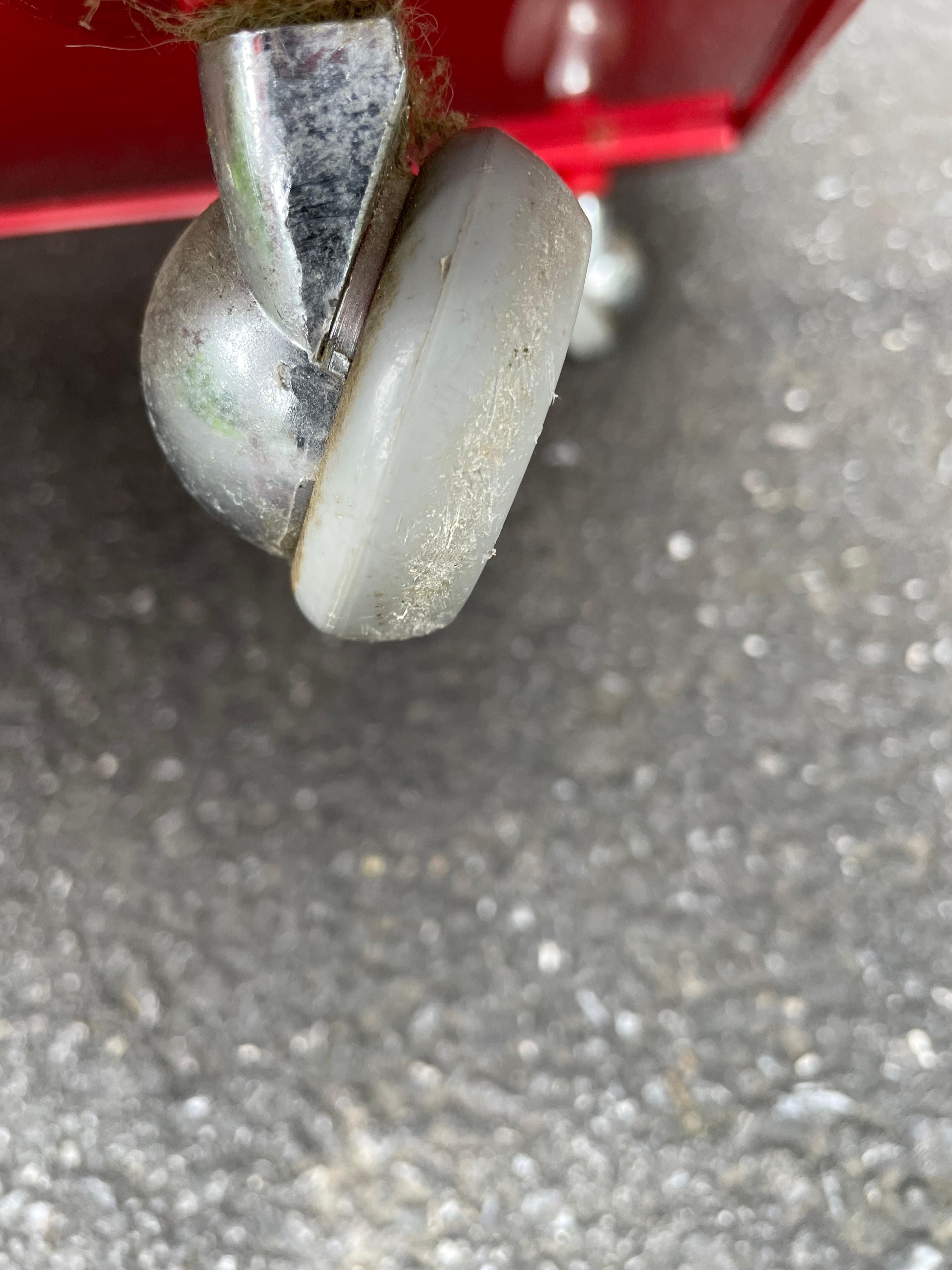 Alberto Roselli for Kartell Red Bar Cart / Drink Trolley For Sale at 1stDibs