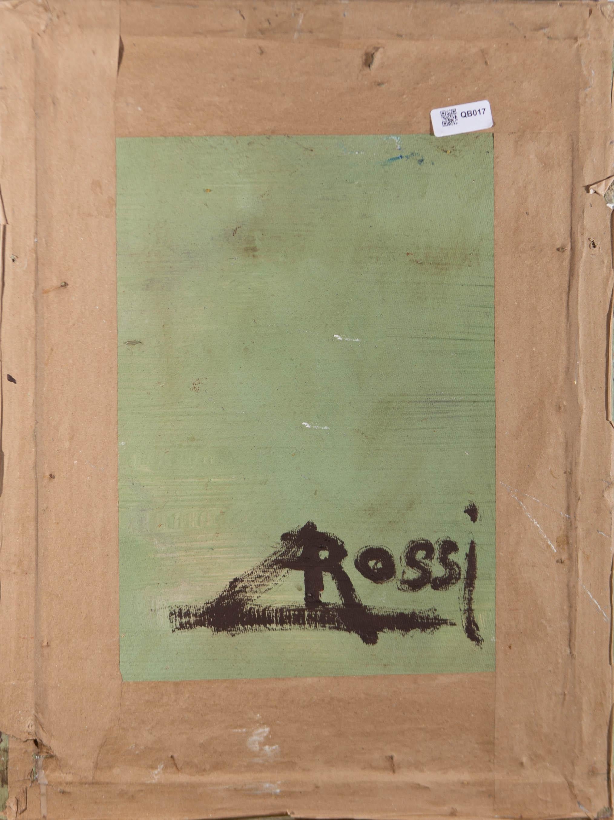 Alberto Rossi (1858-1936) - Olio dei primi del Novecento, Lezioni di maglia in vendita 2