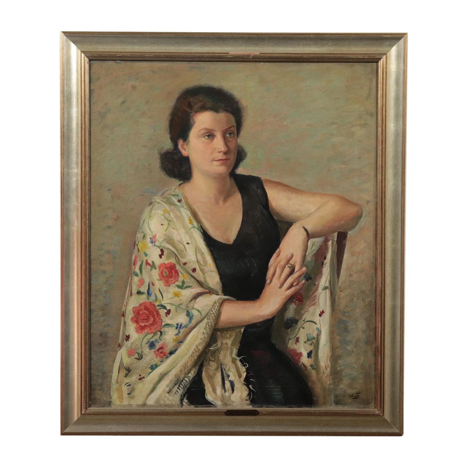 1940s portrait painting