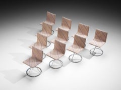 Alberto Salvati & Ambrogio Tresoldi for Saporiti Set of Ten 'Dania' Chairs