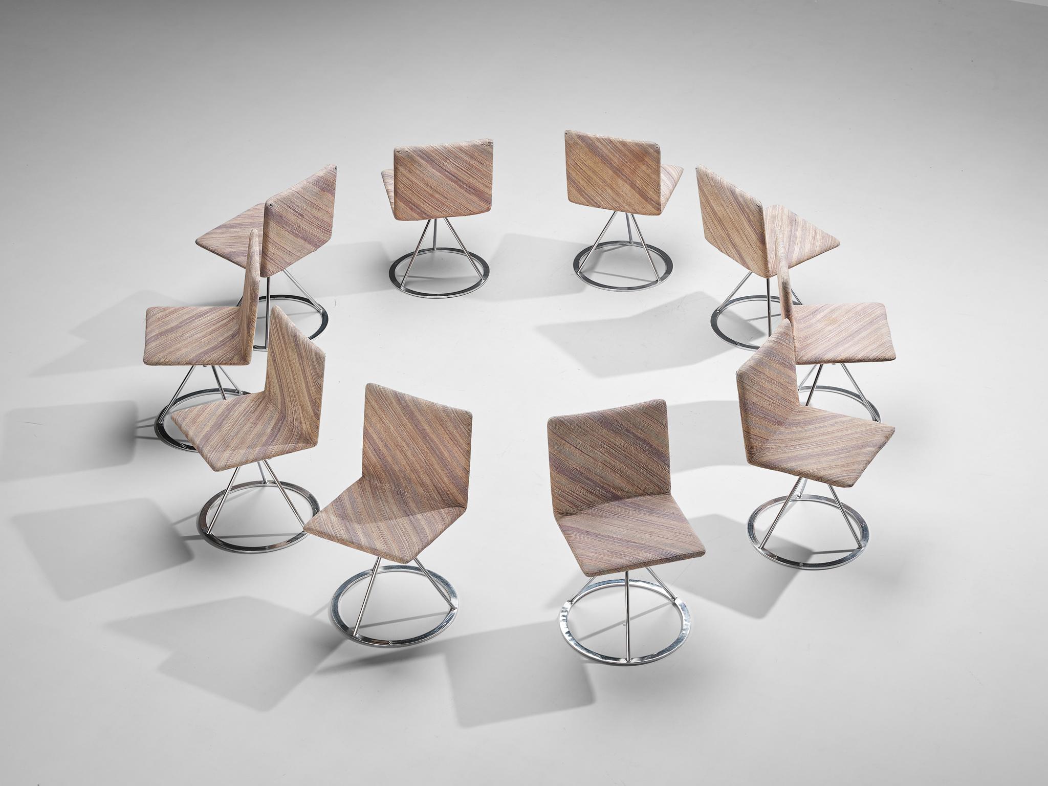 Alberto Salvati & Ambrogio Tresoldi für Saporiti: Set aus zehn Stühlen „Dania“ (Italienisch) im Angebot