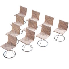 Alberto Salvati & Ambrogio Tresoldi for Saporiti Set of Ten 'Dania' Chairs