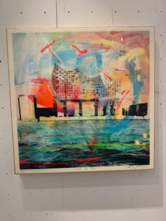 Canto Al Elba - Zeitgenössische Mixed-Media-Kunstwerke von Alberto Sanchez urbanes Wasser