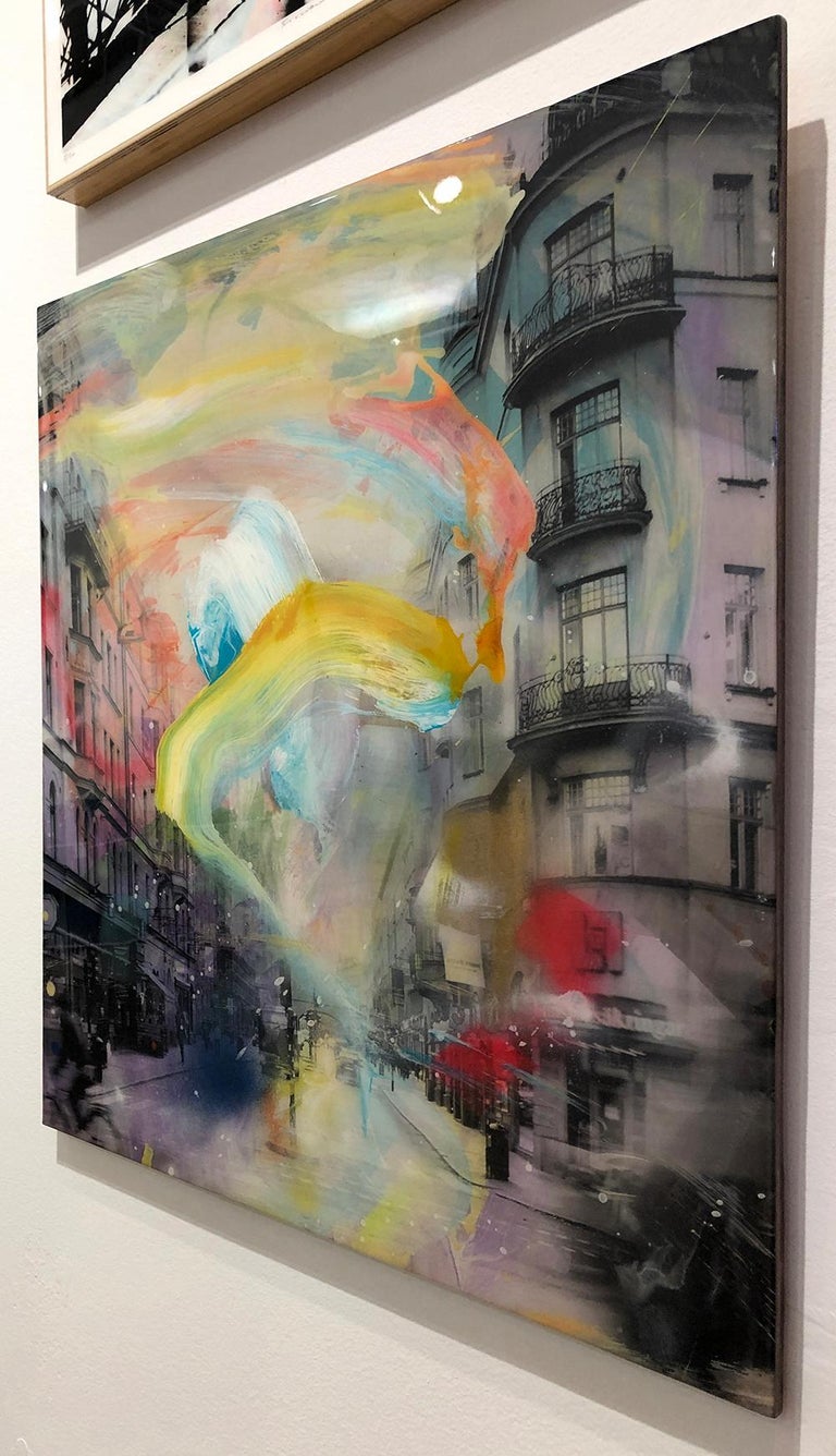 Alberto Sanchez - Unforgotten Series - colorful handpainted photography, urban scene ...