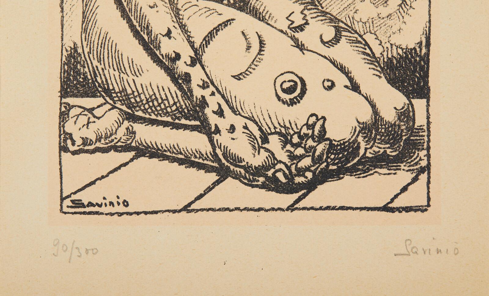 Alberto Savinio (1891–1952) - Da la nostra anima - lithograph on paper - 1944 For Sale 1