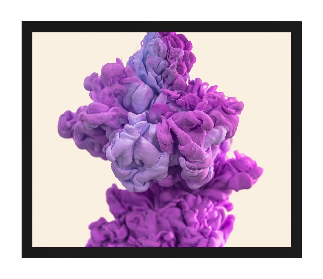 Splash Light Purple - Beige Abstract Print by Alberto Seveso
