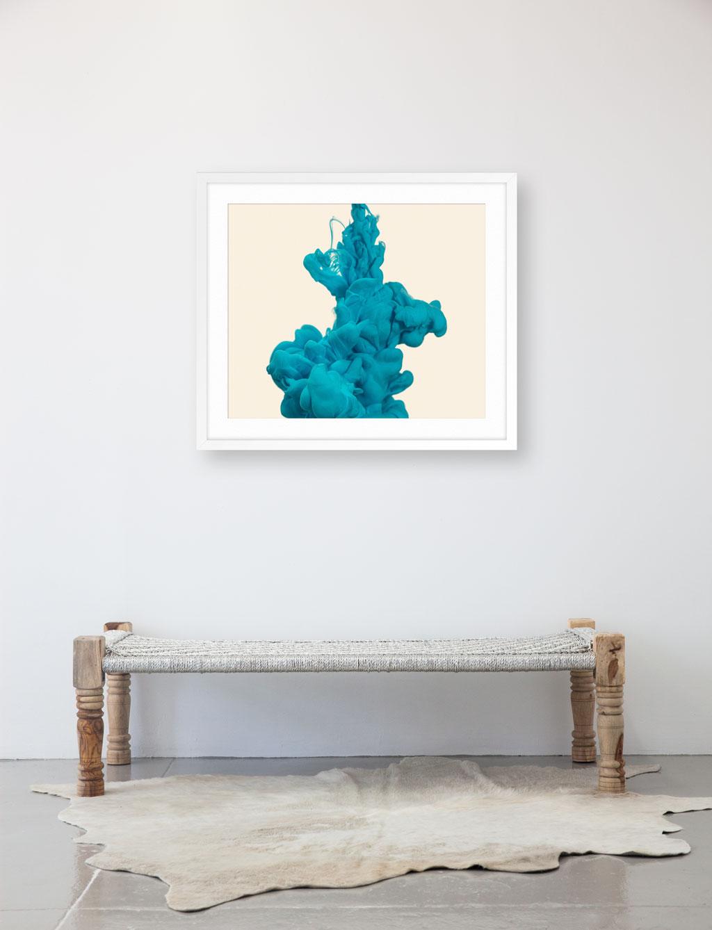 Éclabousssures sarcelle 1 - Print de Alberto Seveso