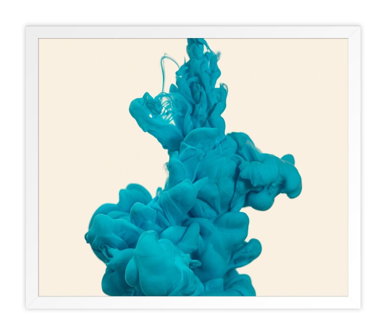 Éclabousssures sarcelle 1 - Bleu Abstract Print par Alberto Seveso
