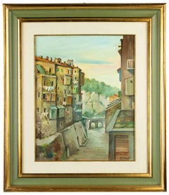 Vintage Landscape - Oil on Canvas by Alberto Sillani - Mid-20th Century 