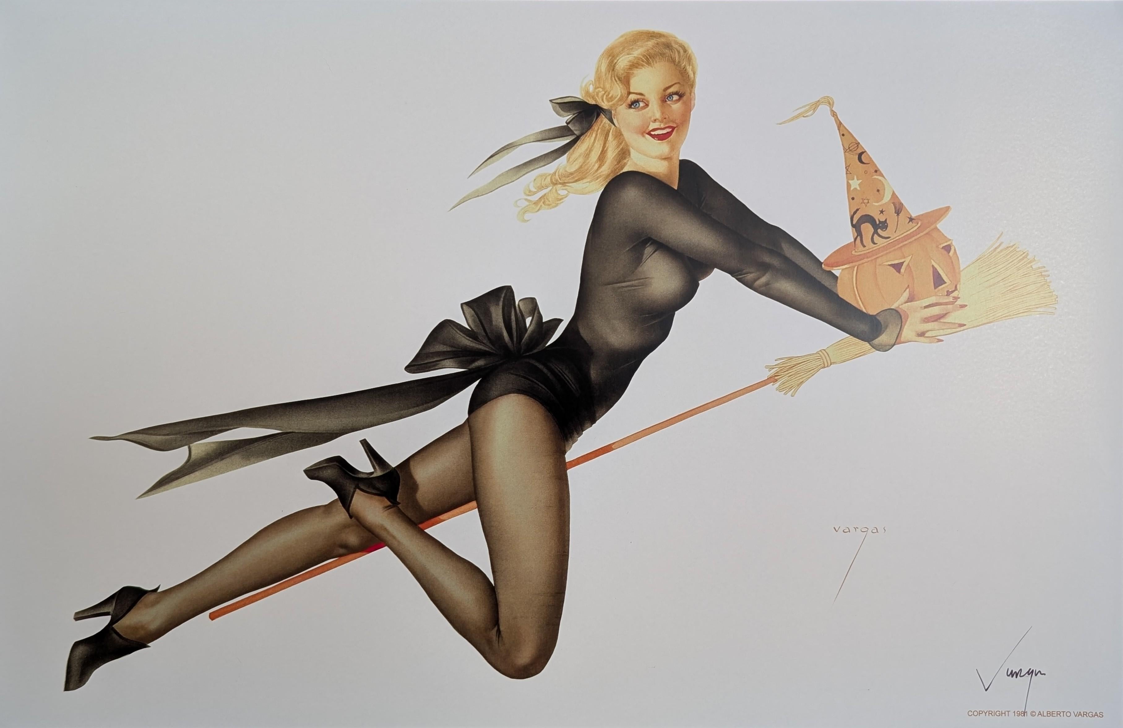Alberto Vargas Handsignierter Pin-Up Mädchendruck, Pinup, Pin Up, 11x17 im Zustand „Gut“ im Angebot in Oakwood, GA