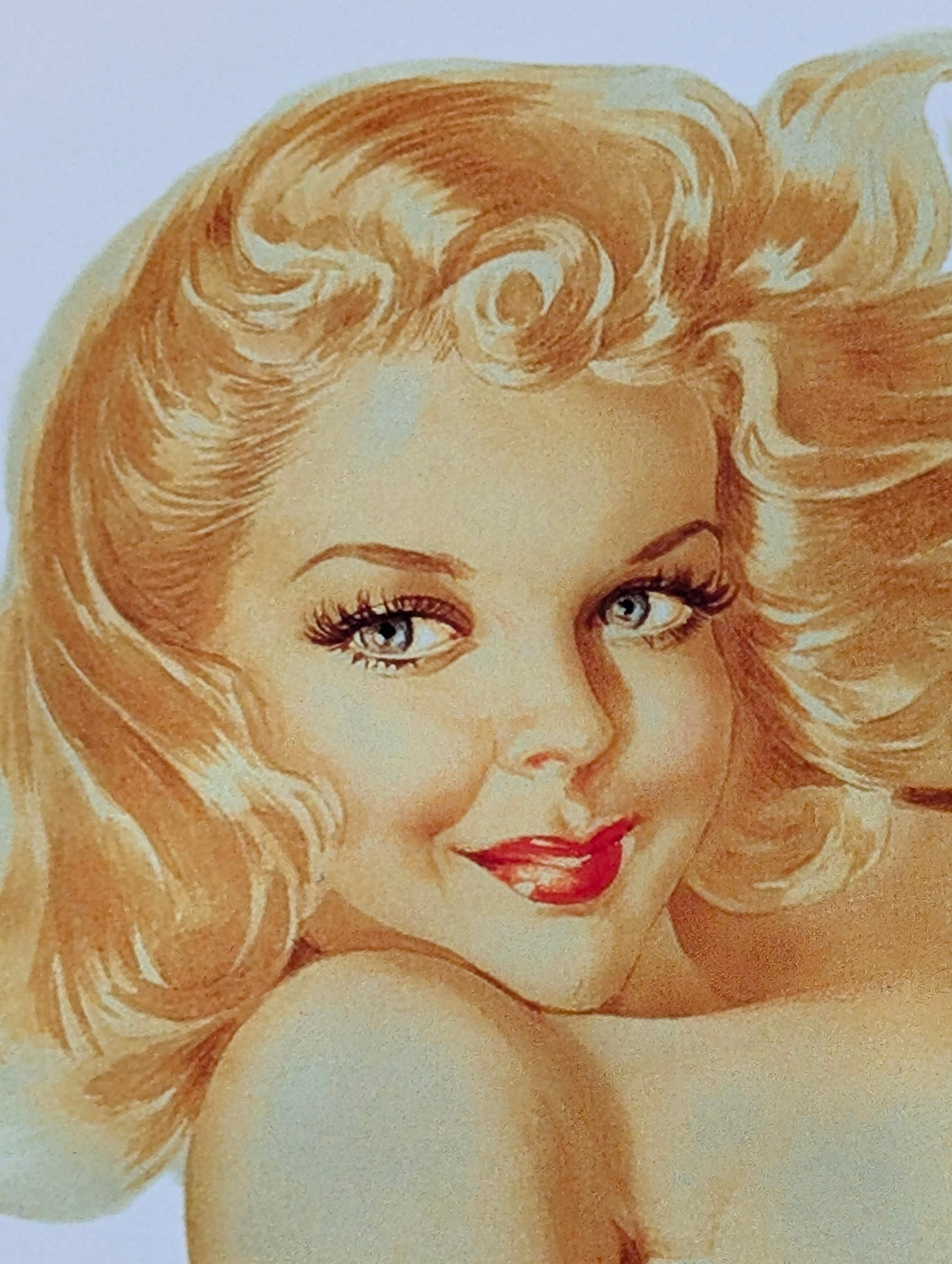 XX secolo Alberto Vargas Stampa Pin-Up Girl firmata a mano, Pinup, Pin Up, 11x17 in vendita