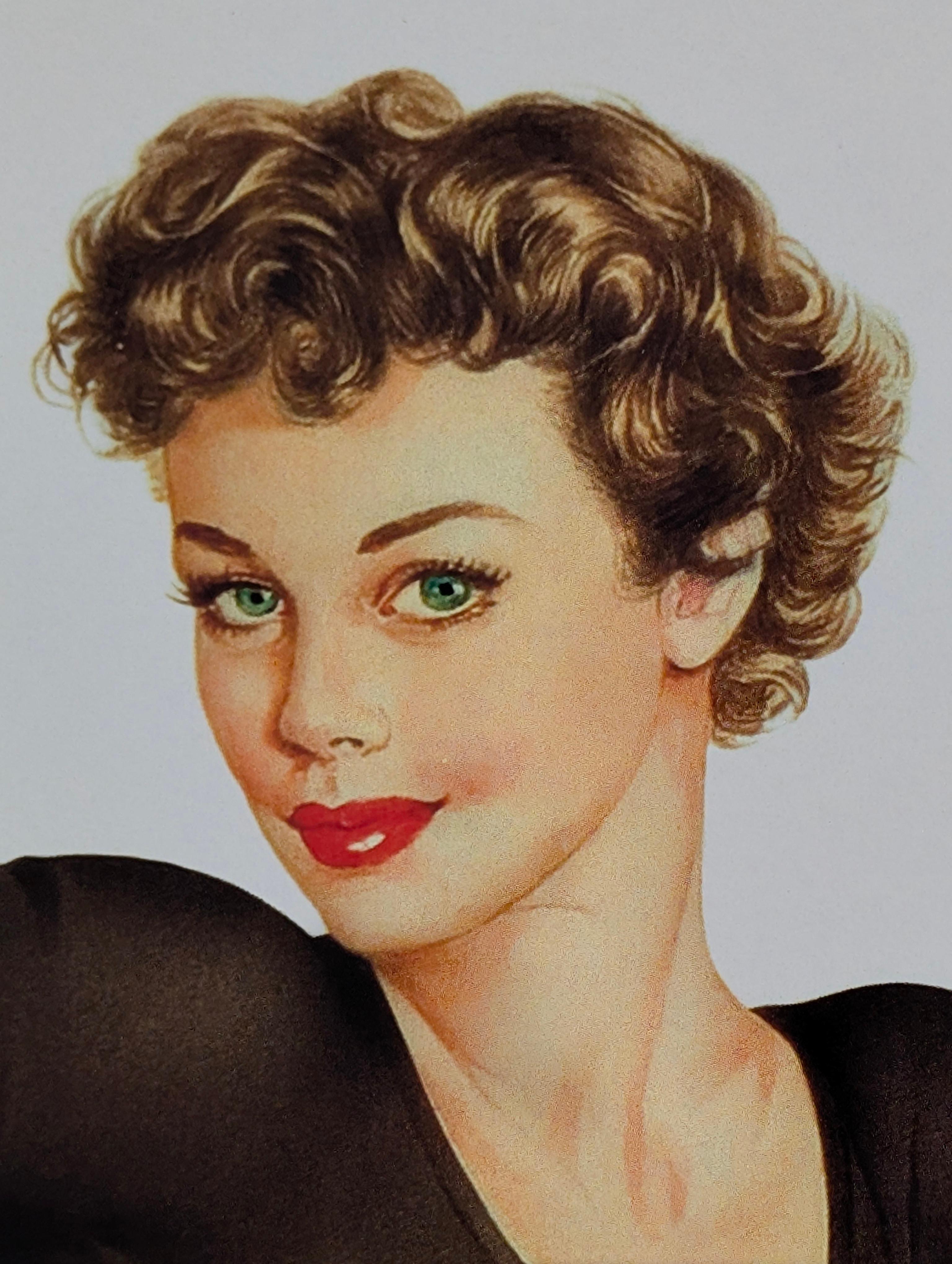 XX secolo Alberto Vargas Stampa Pin-Up Girl firmata a mano, Pinup, Pin Up, 11x17 in vendita