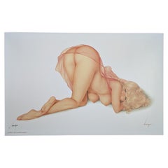 Alberto Vargas Hand Signed Pin-Up Girl Print, Pinup, Pin Up, 11x17