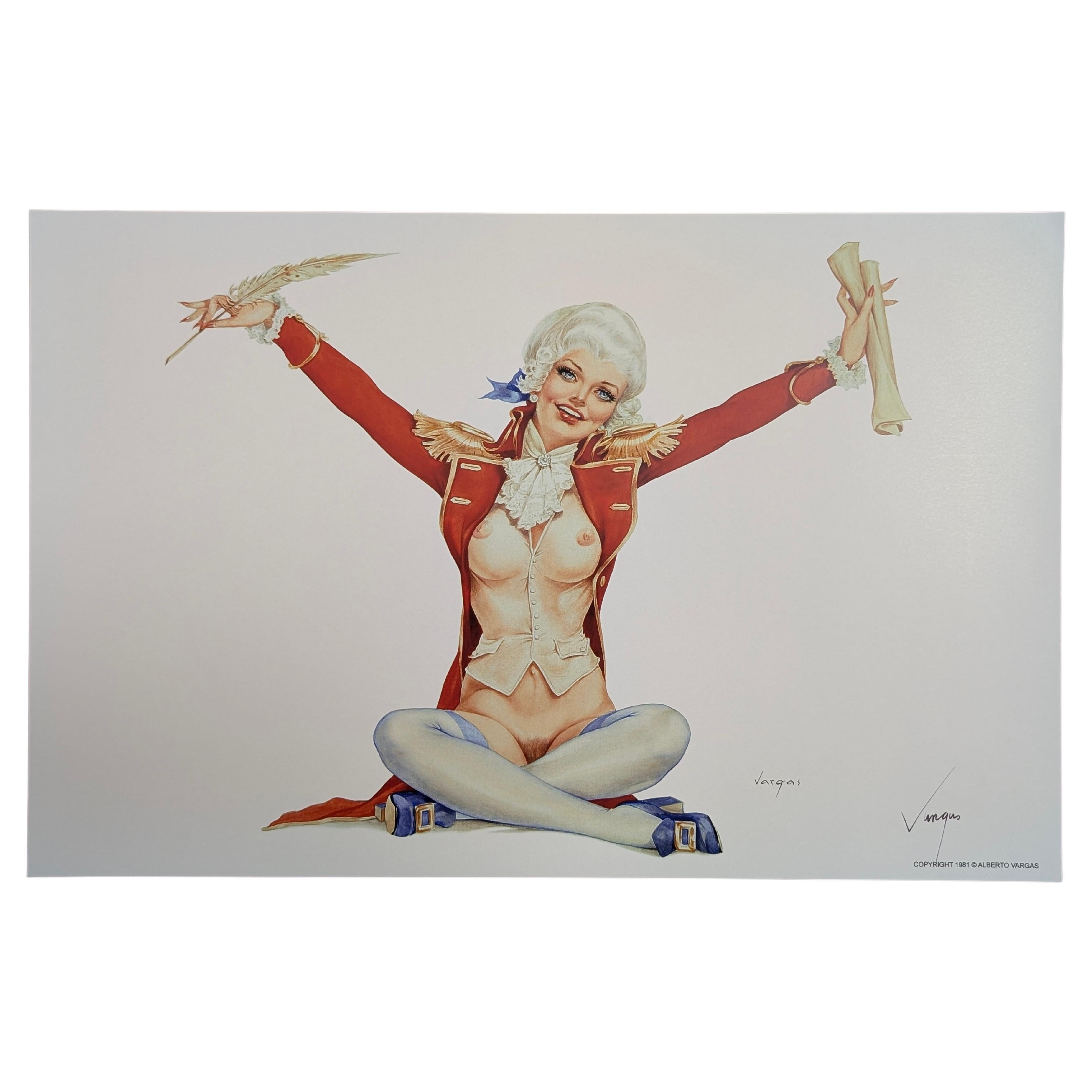 Alberto Vargas Hand Signed Pin-Up Girl Print, Pinup, Pin Up, 11x17
