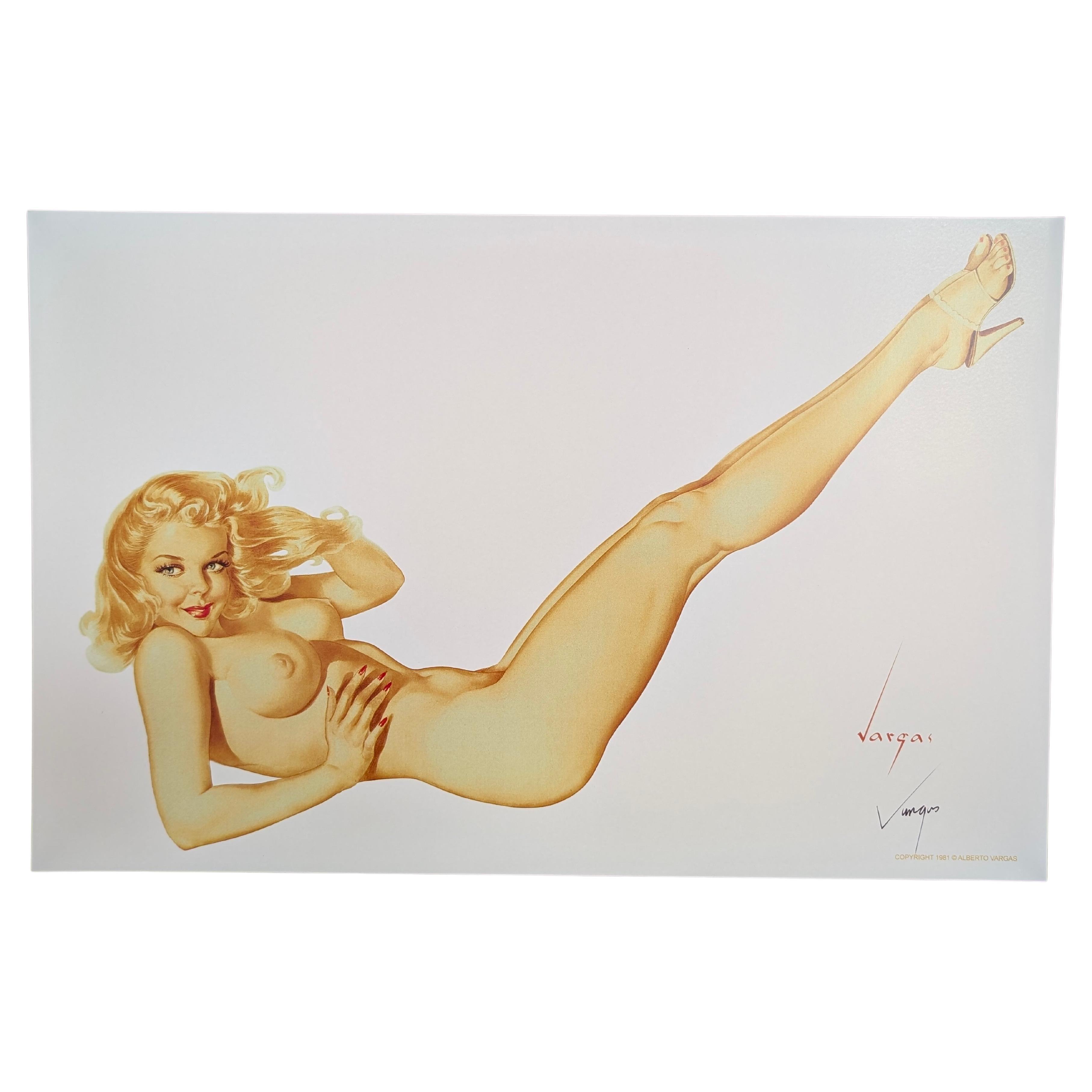 Alberto Vargas Stampa Pin-Up Girl firmata a mano, Pinup, Pin Up, 11x17