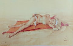 Alberto Vargas Stampa Pin-Up Girl firmata a mano, Pinup, Pin Up, 11x17