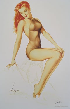 Alberto Vargas Stampa Pin-Up Girl firmata a mano, Pinup, Pin Up, 17x11