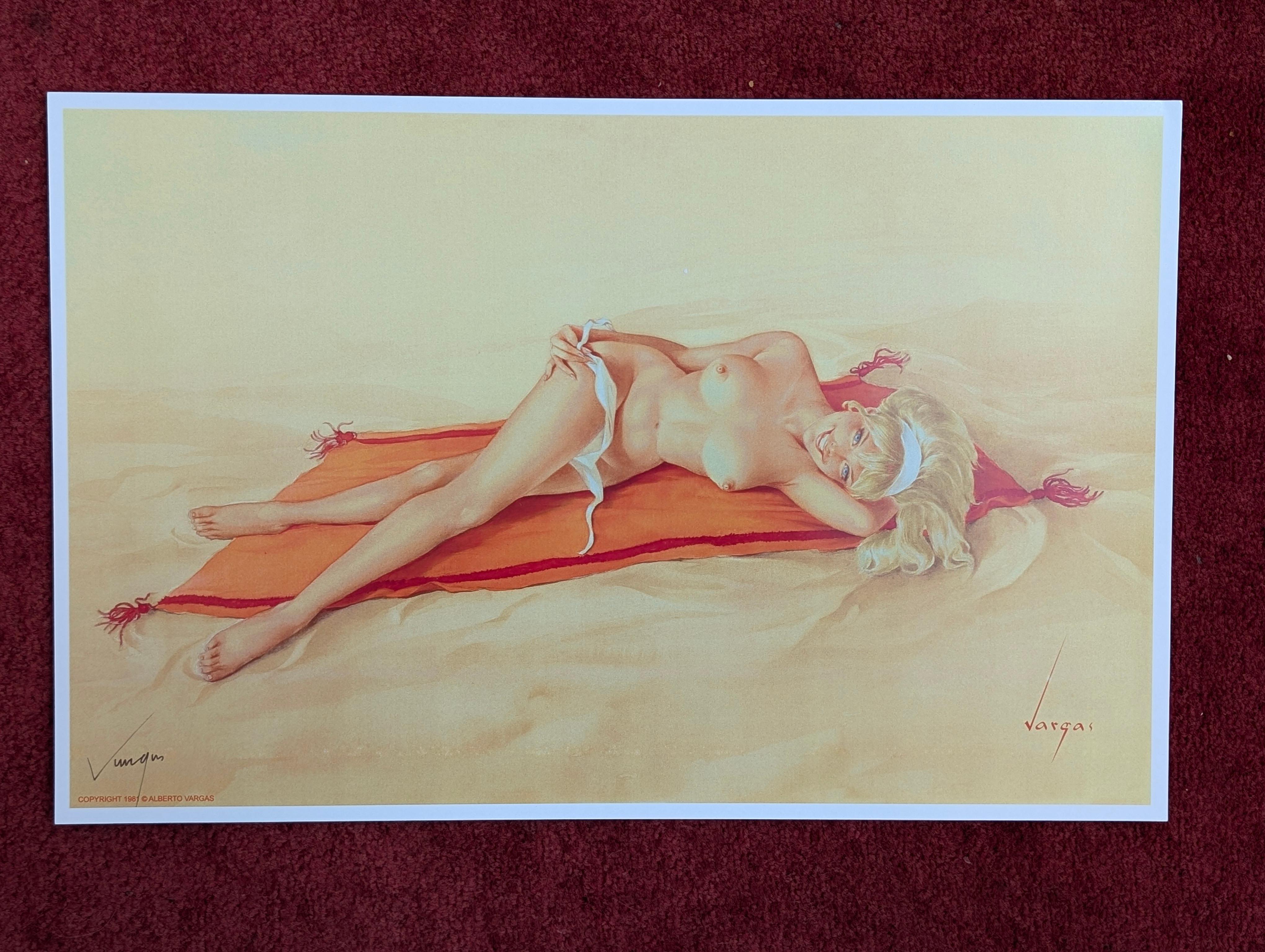 Alberto Vargas Handsignierter Pin-Up Mädchendruck, Pinup, Pin Up, 11x17 im Zustand „Gut“ im Angebot in Oakwood, GA