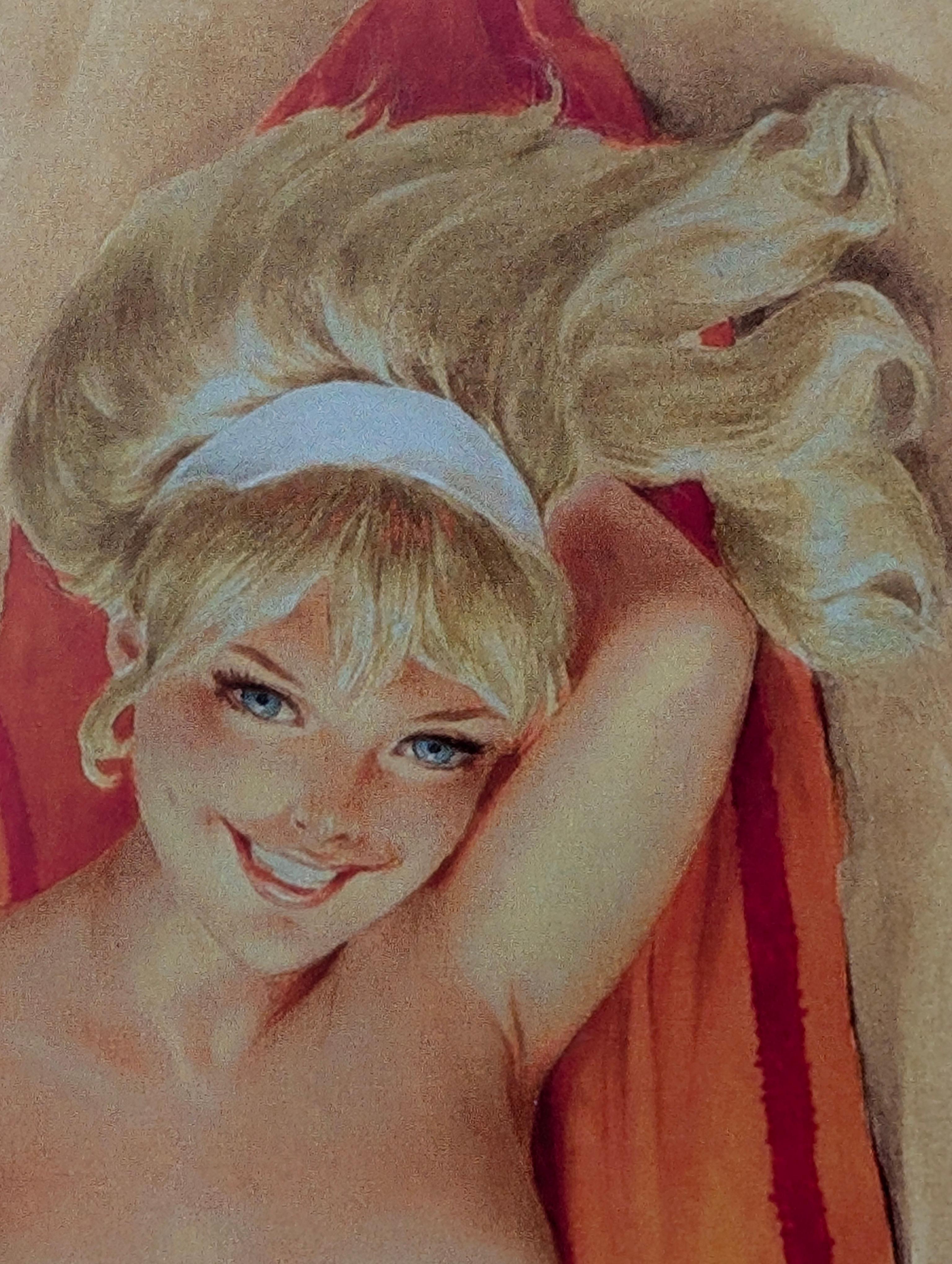 Alberto Vargas Handsignierter Pin-Up Mädchendruck, Pinup, Pin Up, 11x17 (20. Jahrhundert) im Angebot