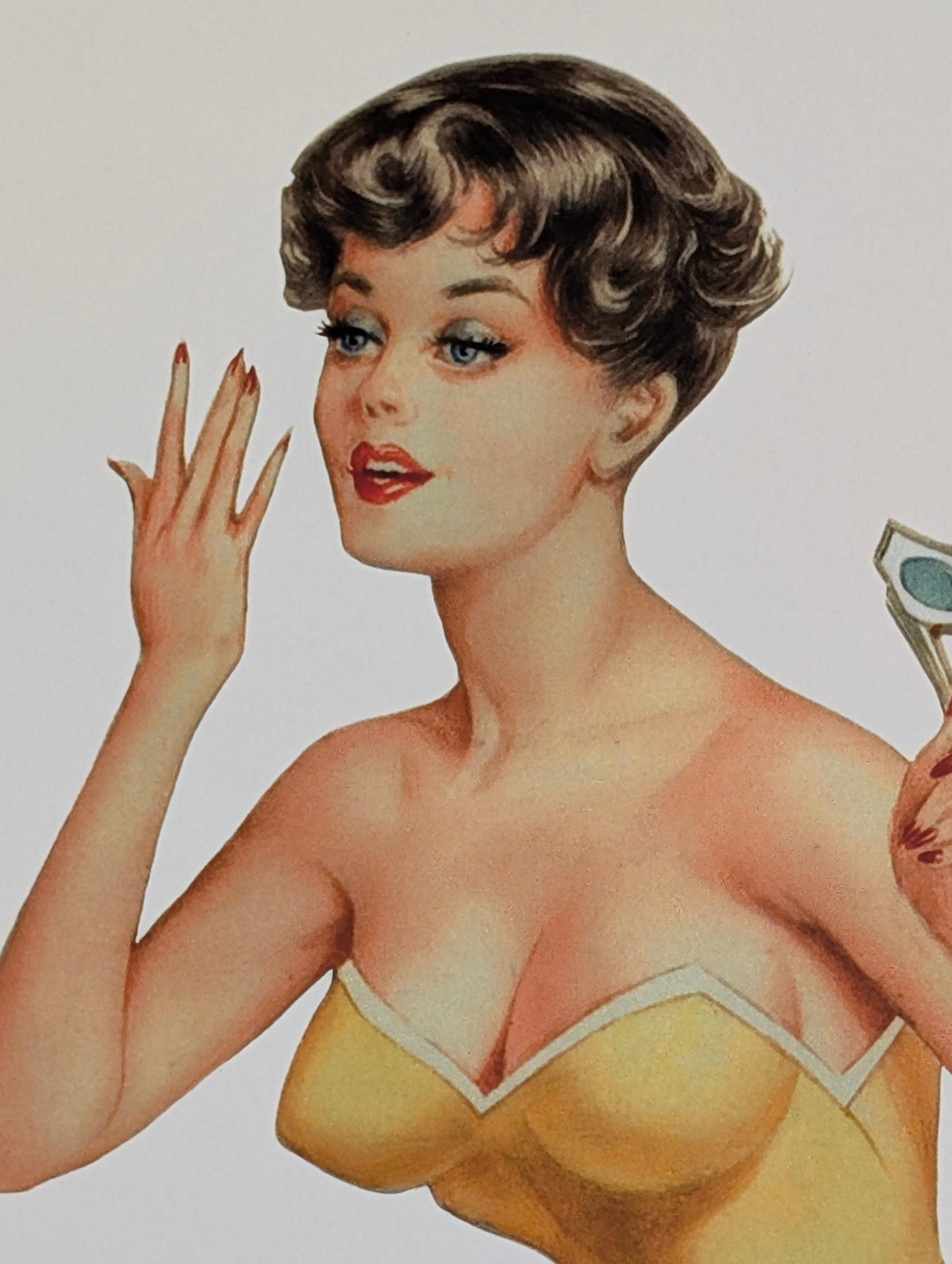 Alberto Vargas Handsignierter Pin-Up Mädchendruck, Pinup, Pin Up, 17x11 (20. Jahrhundert) im Angebot