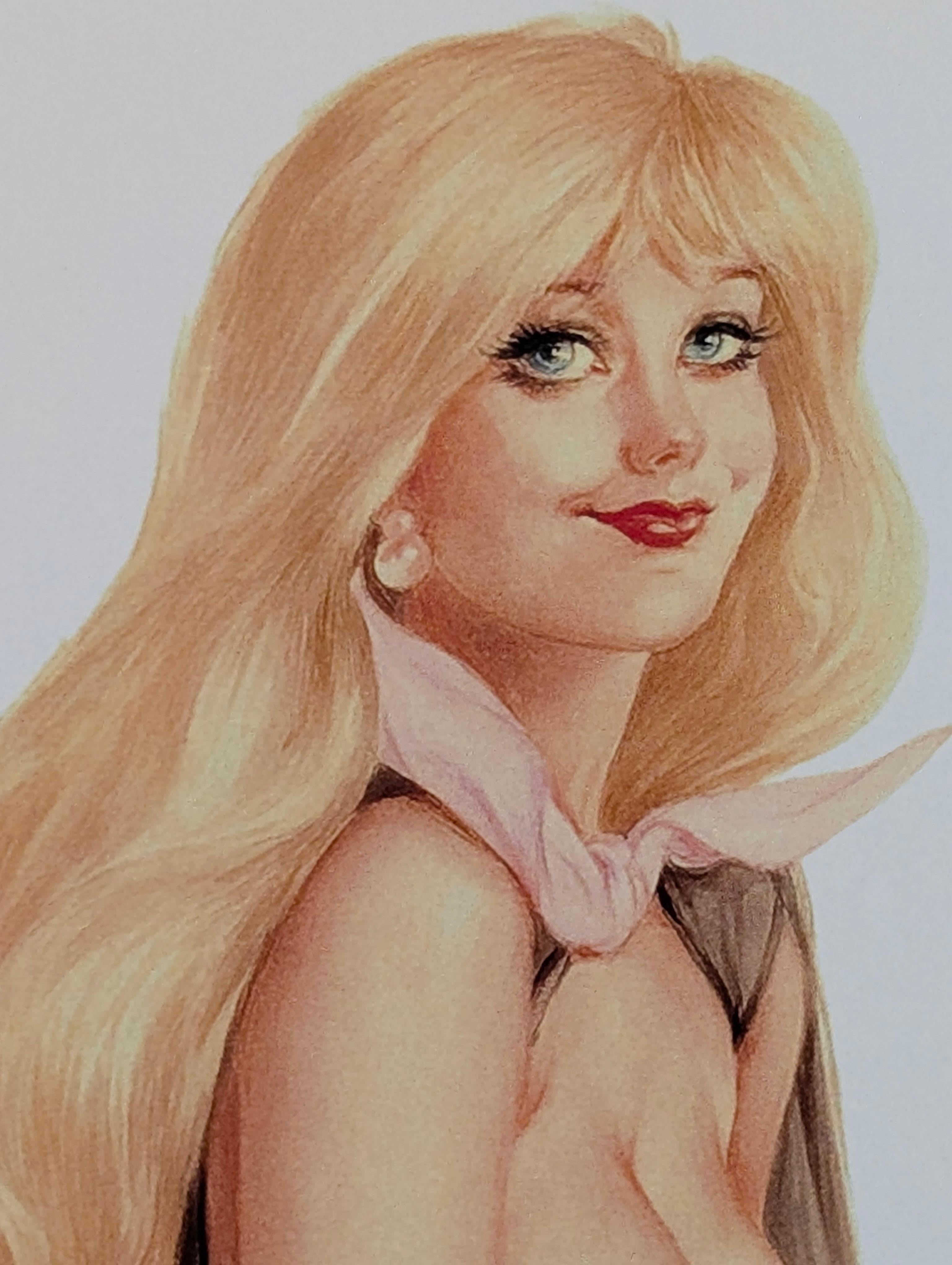 Alberto Vargas Handsignierter Pin-Up Mädchendruck, Pinup, Pin Up, 17x11 (20. Jahrhundert) im Angebot