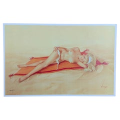Alberto Vargas Stampa Pin-Up Girl firmata a mano, Pinup, Pin Up, 11x17