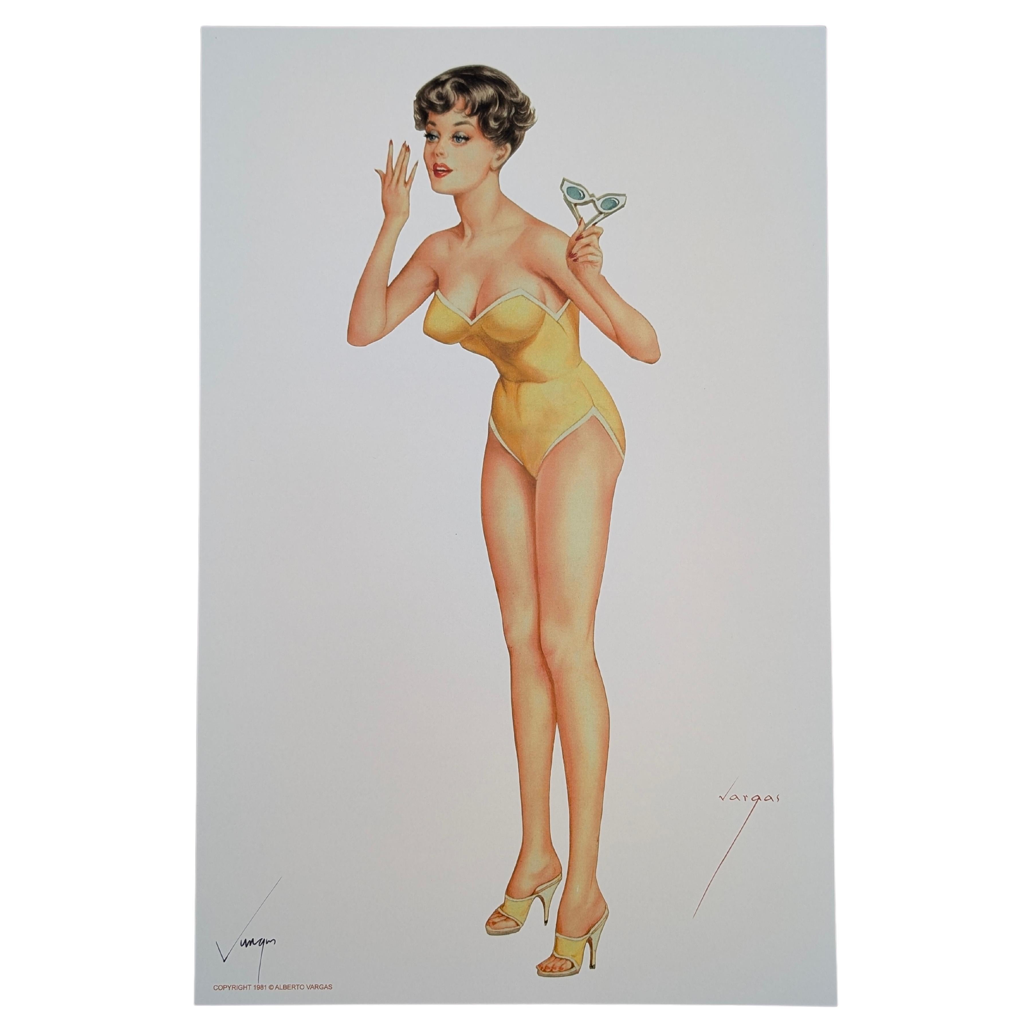 Alberto Vargas Stampa Pin-Up Girl firmata a mano, Pinup, Pin Up, 17x11
