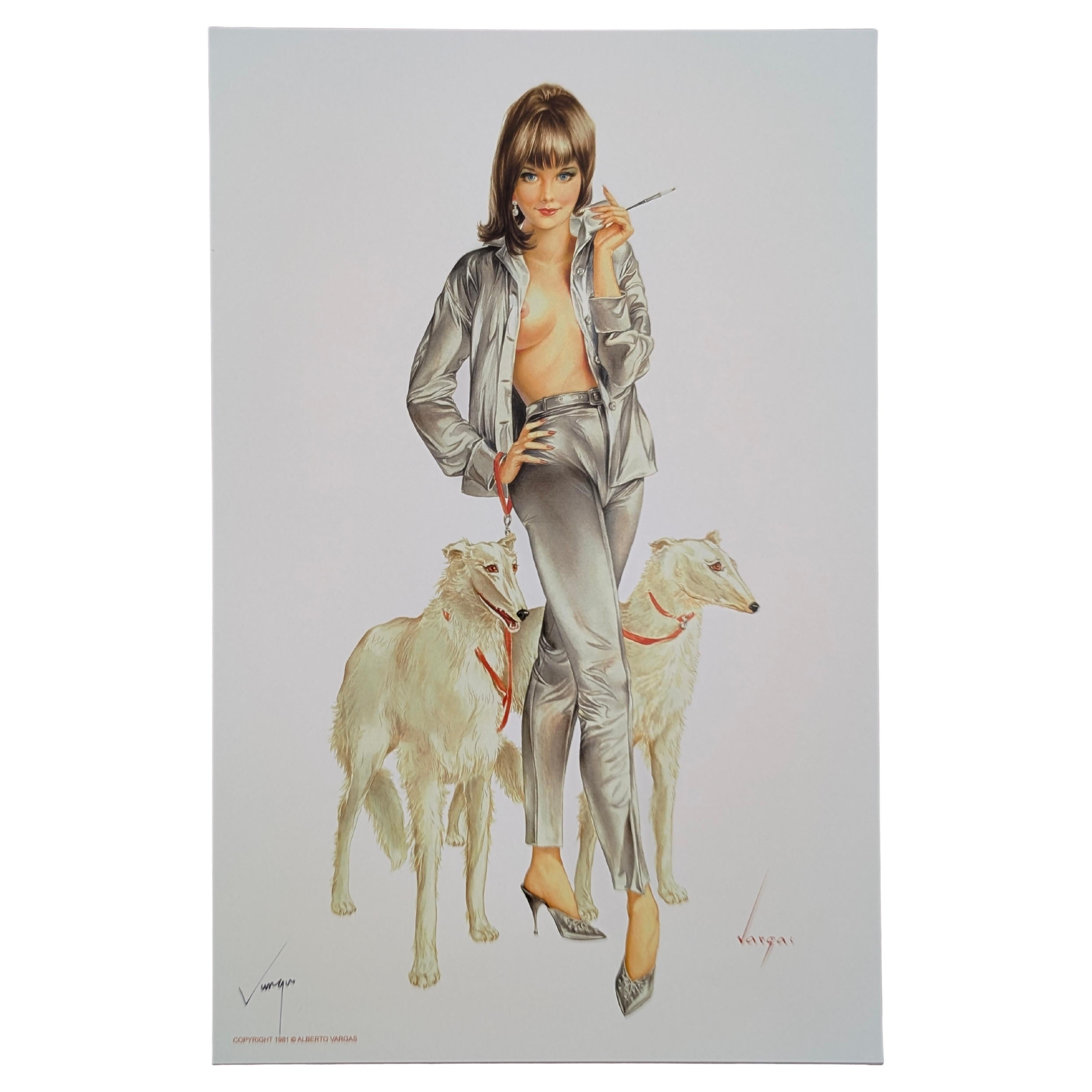 Alberto Vargas Stampa Pin-Up Girl firmata a mano, Pinup, Pin Up, 17x11