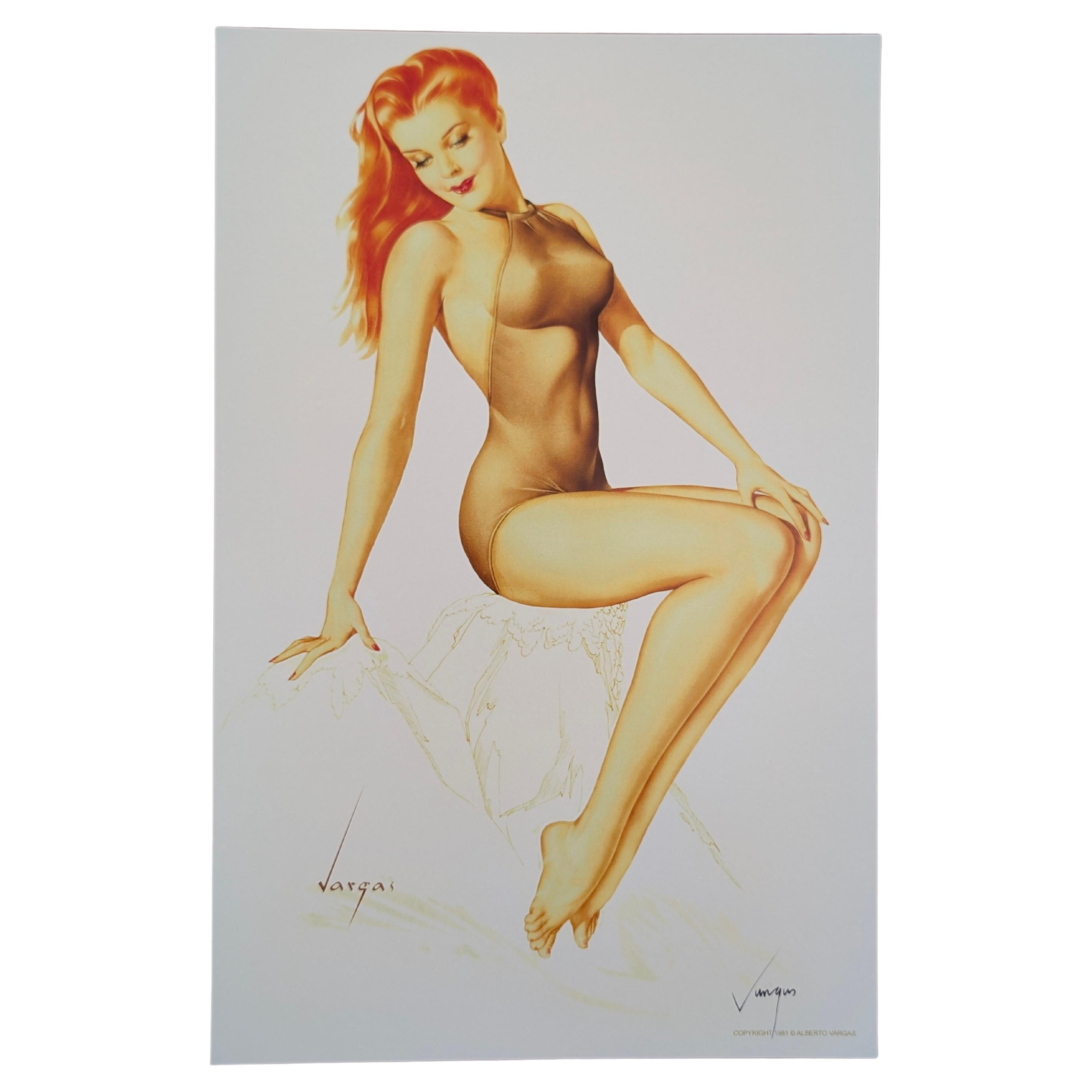 Alberto Vargas Stampa Pin-Up Girl firmata a mano, Pinup, Pin Up, 17x11