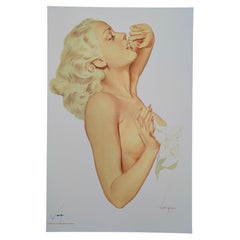Alberto Vargas Stampa Pin-Up Girl firmata a mano, Pinup, Pin Up, 17x11