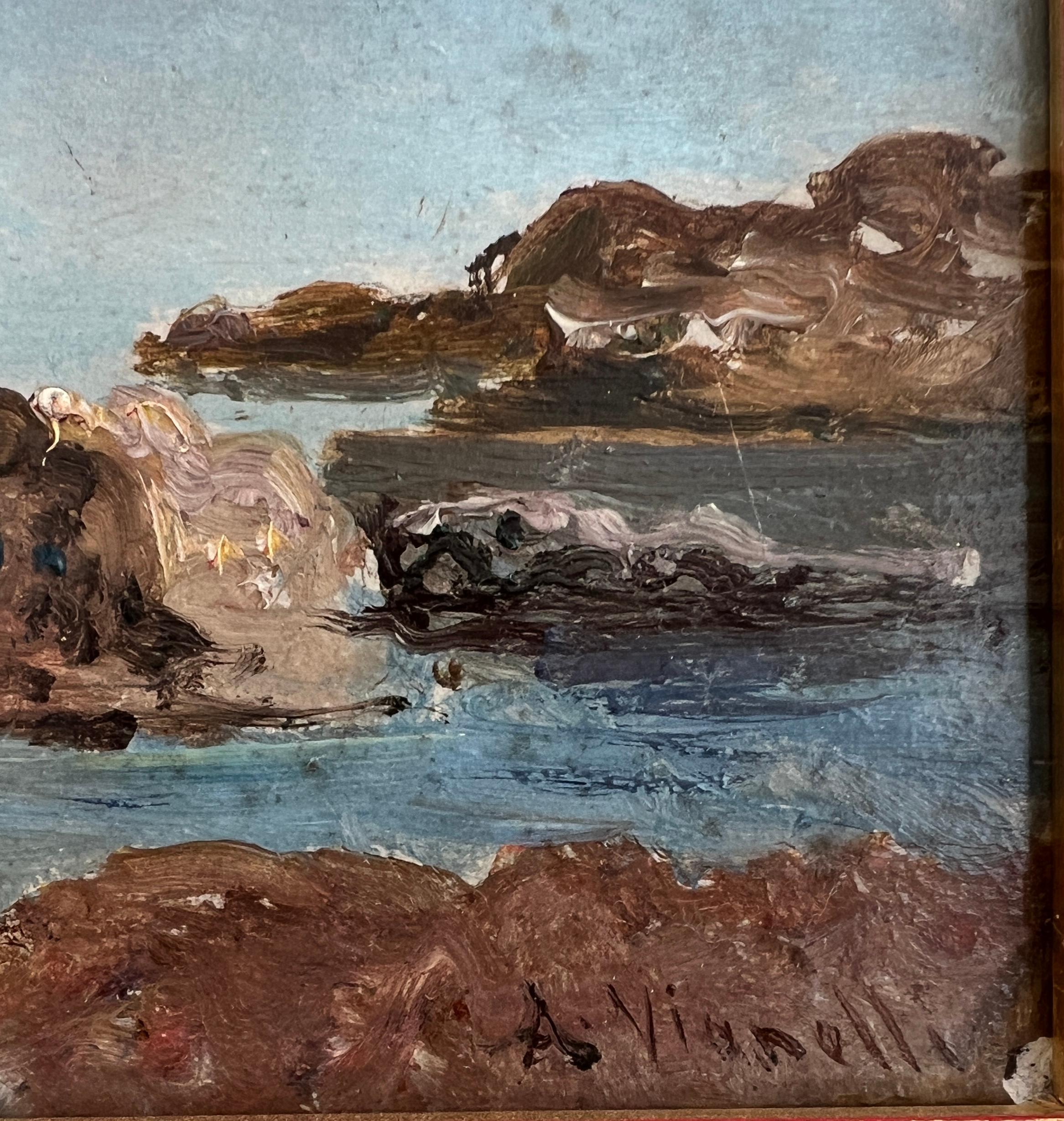 Fischer (Italienische Schule), Painting, von Alberto Vianelli