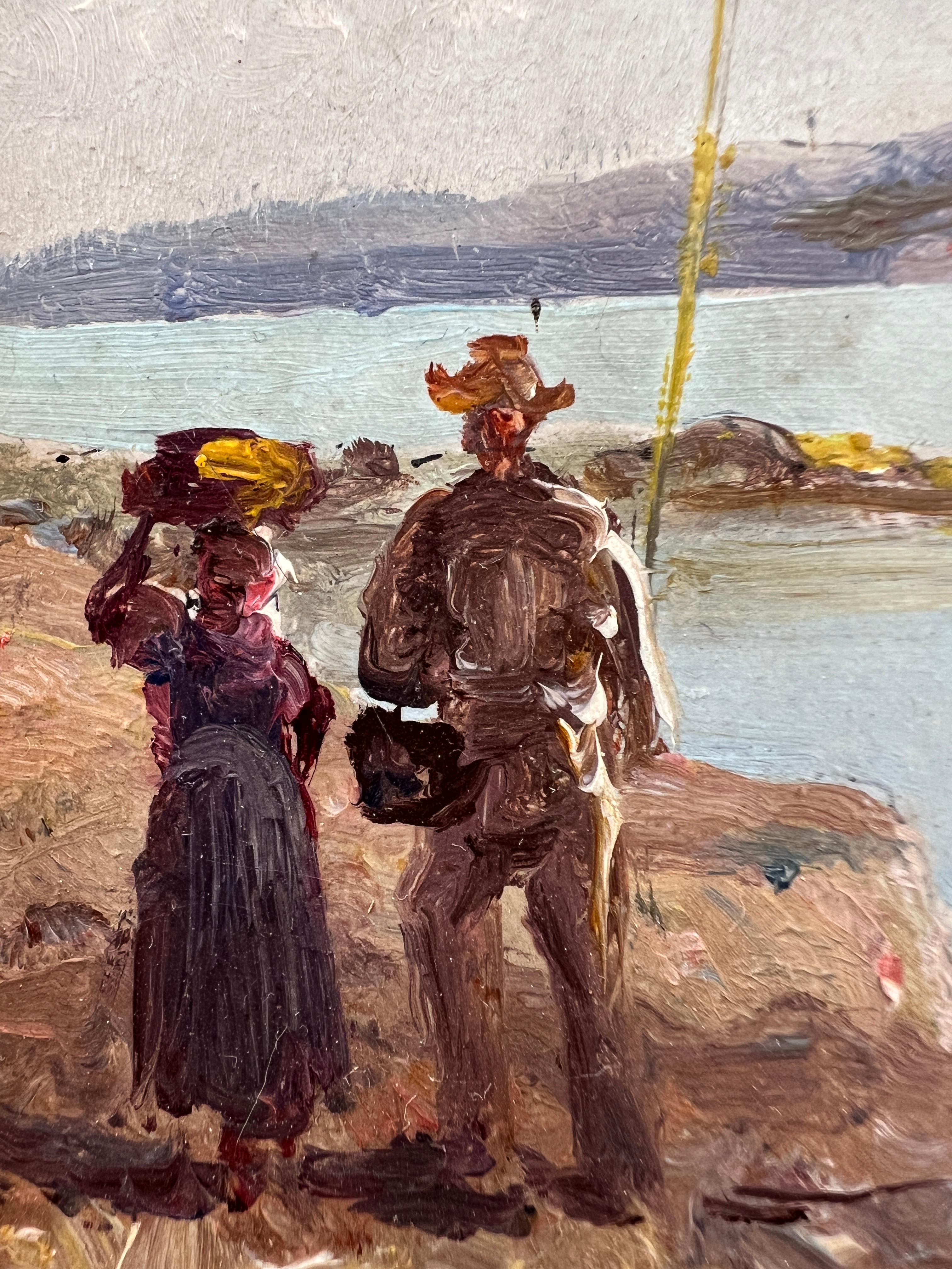 Fischer (Grau), Landscape Painting, von Alberto Vianelli