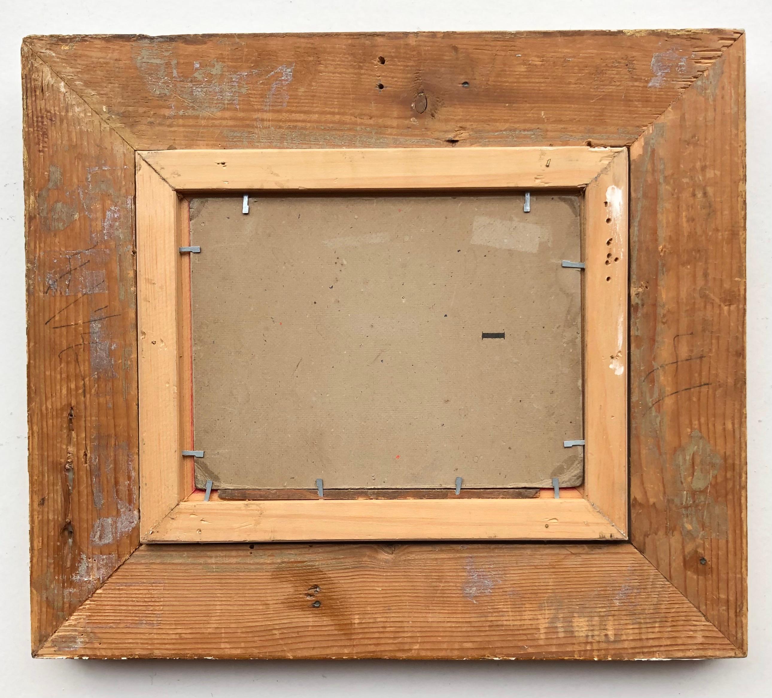 Work on cardboard
Plaster frame and gilded molded wood
34.5 x 40 x 4 cm