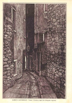 L'Androne degli Orti - Woodcut by A. Zanverdiani - Early 20th Century