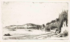 Landscape - Etching by Alberto Ziveri - 1948