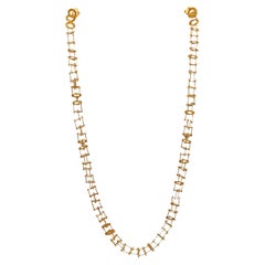 Alberto Zorzi 1980 Geometric Articulated Chain Necklace in 18 Karat Yellow Gold