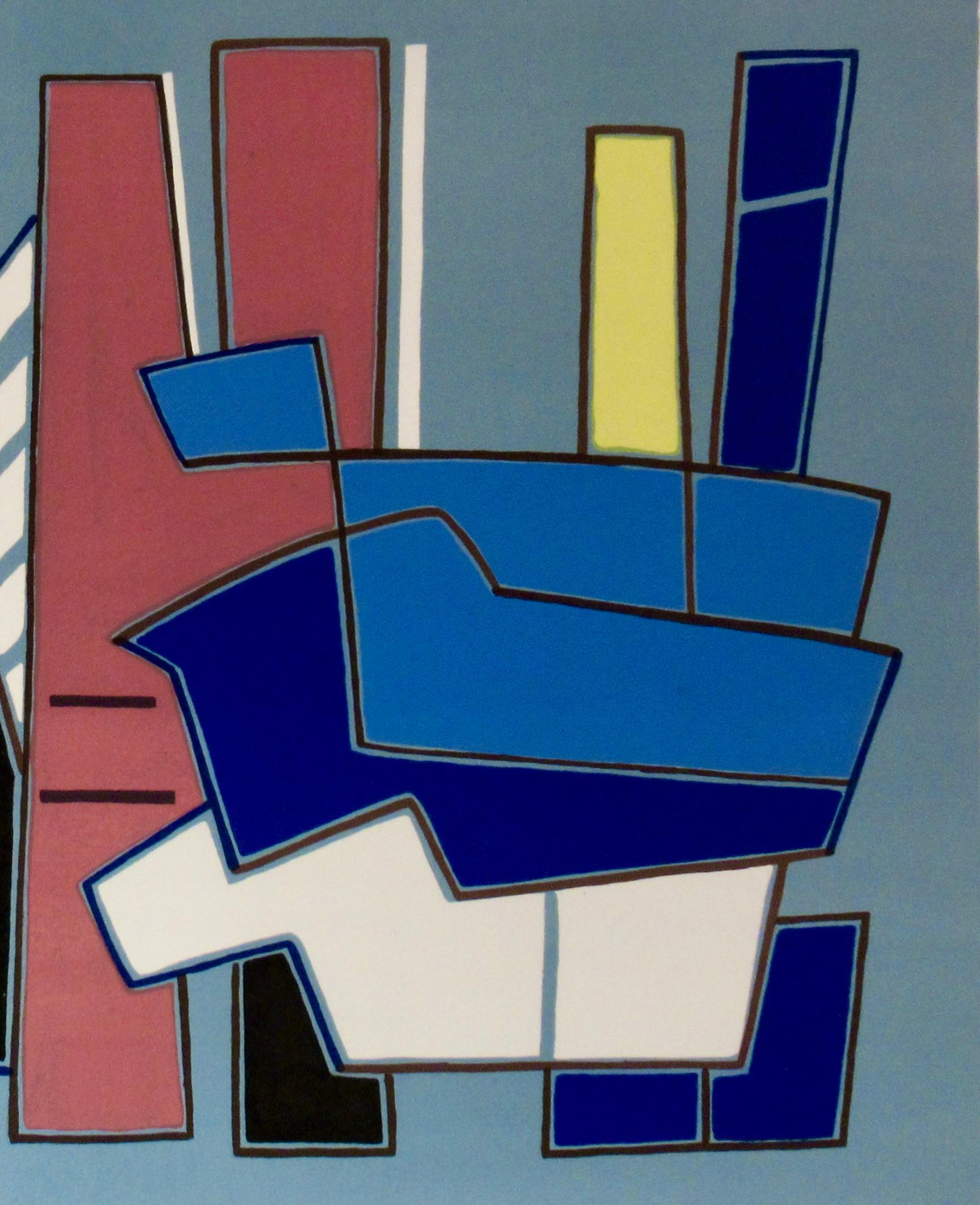Composition - Purple Abstract Print by Alberto Magnelli